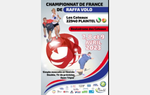 Championnats de France Raffa Volo / Plaintel: les 7,8 et 9 avril 2023