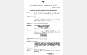 Note relative à la demande d'inscription pour l'engagement du fédéral quadrette qui se déroulera à SAINT CHELY D'APCHER le 18 juin