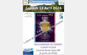  Journée finale M3 à Saint-Flour ce samedi 13 Avril
